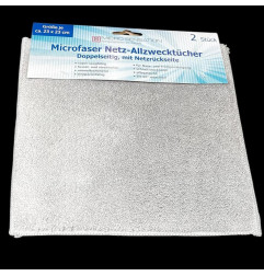 Microfaser Netz-Allzwecktücher – 2er Pack (ca. 23 × 23 cm)