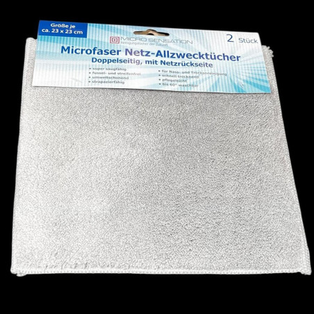 Microfaser Netz-Allzwecktücher – 2er Pack (ca. 23 × 23 cm)
